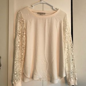 LOFT LACE LONG SLEEVED BLOUSE